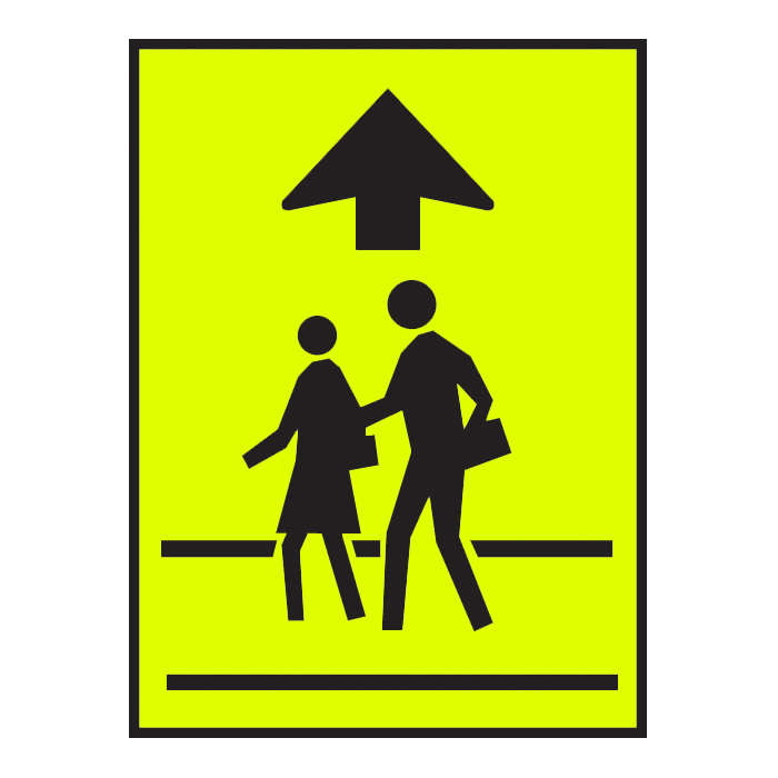 WC2A, OVERSIZED School Crossing Ahead, 90x120cm, Diamond Grade | Cedar ...