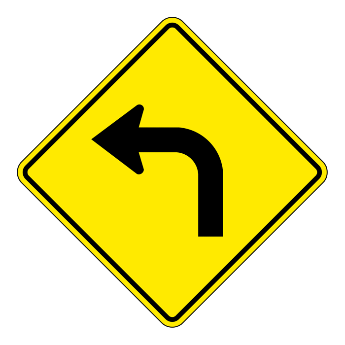 WA2L, Left Sharp Curve, 60x60cm