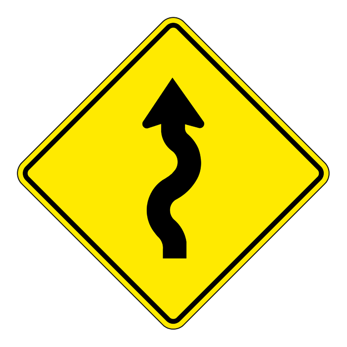 WA6L, Left S-Bend, 60x60cm