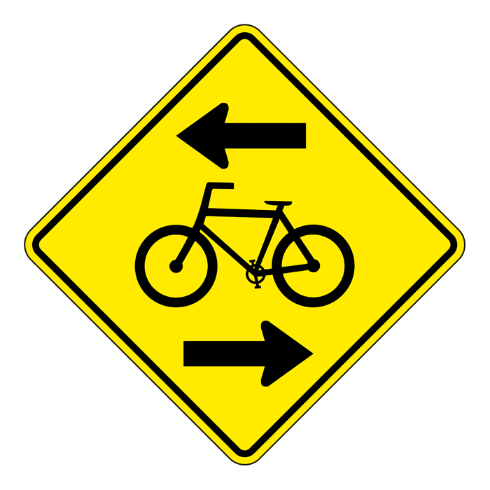 WC43, Contraflow Bike Lane, 60x60cm