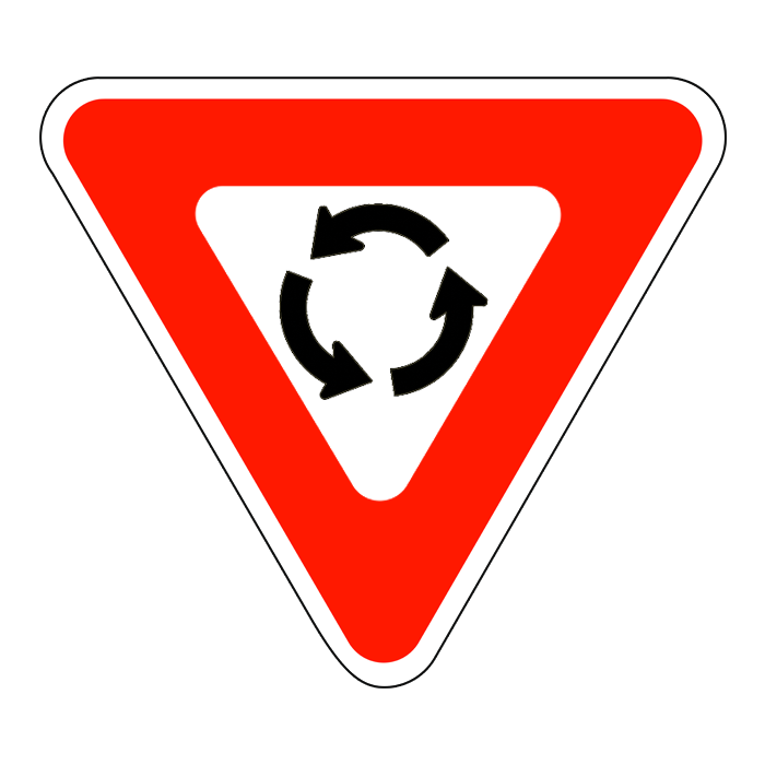 RA7, Roundabout Yield, 75x75cm