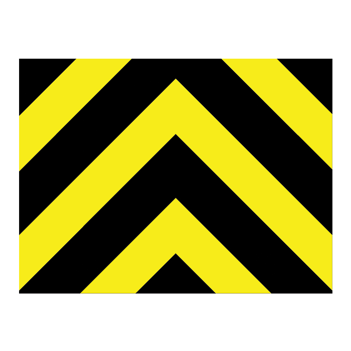 Delineator Panel, Black/Yellow, 48"x36"