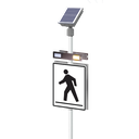 R920-E, RRFB Dual Light Bars, Side of Post Mount, Polara iNX Audible Push Button