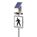 SC315-G, RRFB Dual Light Bars (Black), 50 W Side of Pole Mount, Polara INX Audible Push Button