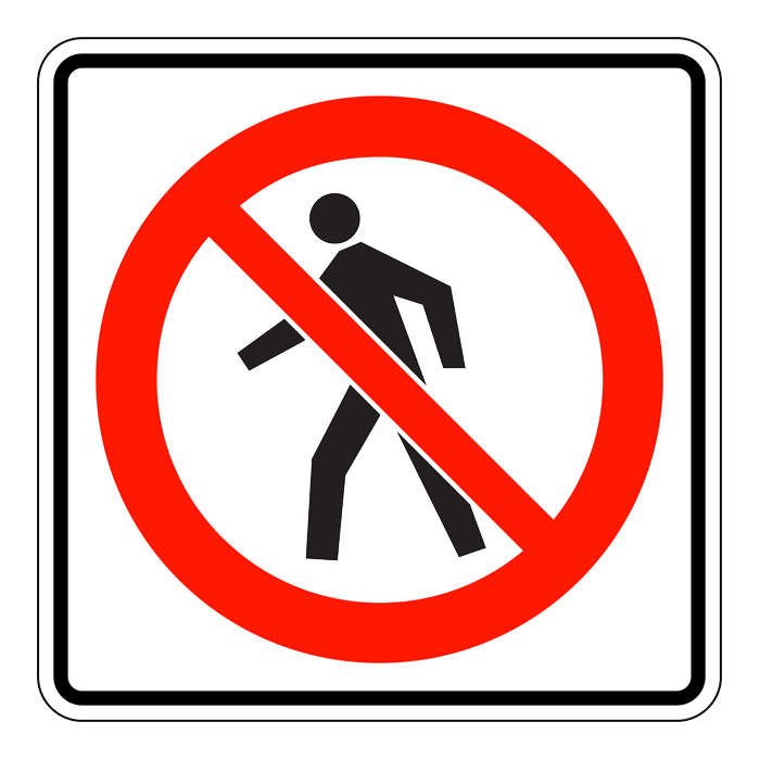 RC12, No Pedestrians, 60x60cm