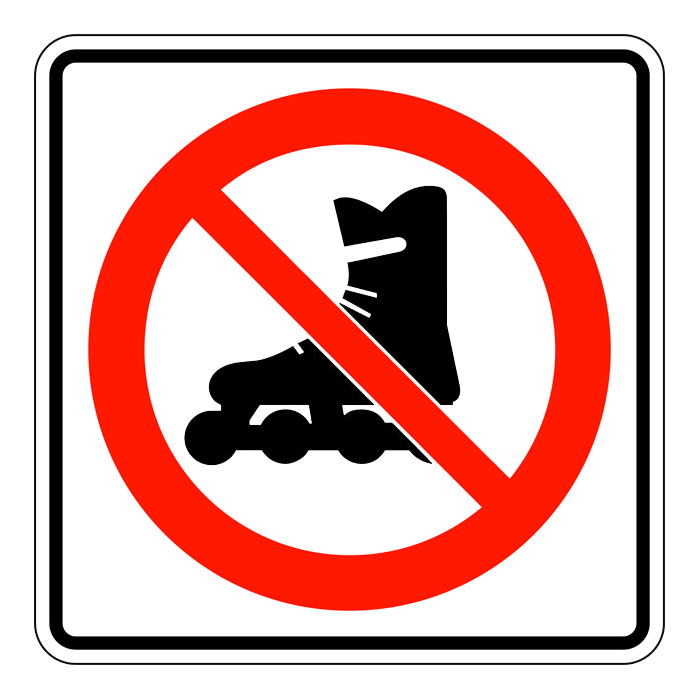 RC10, No Rollerblading, 60x60cm