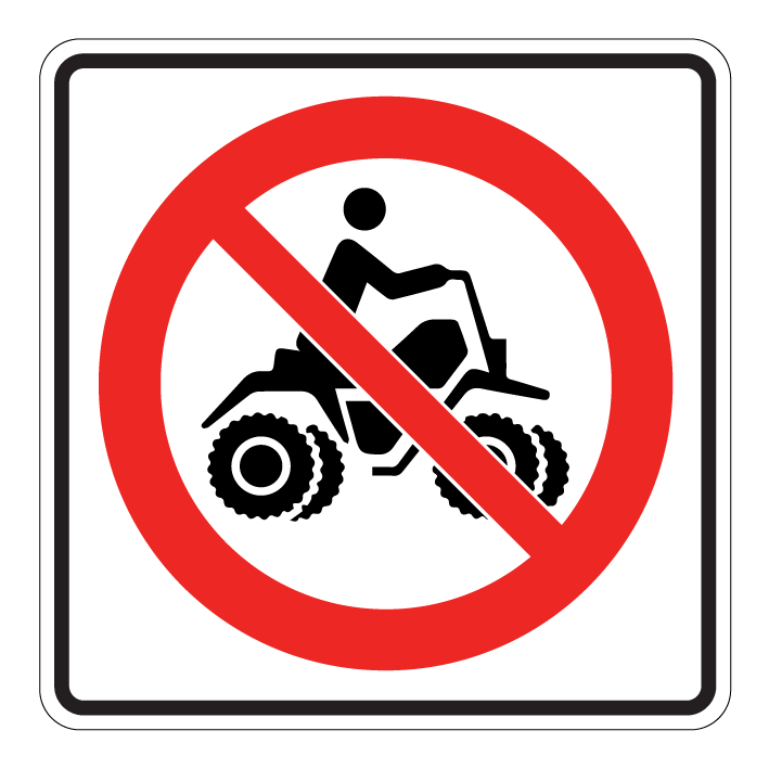 RB115, Off-Road Vehicles Prohibited, 60x60cm