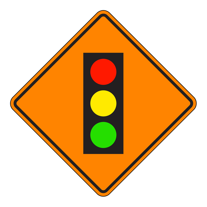 TC23, OVERSIZED Traffic Signals Ahead, 75x75cm, High Intensity Grade