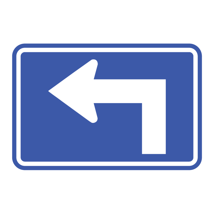 M300L, Directional Arrow Ahead Left, 45x30cm