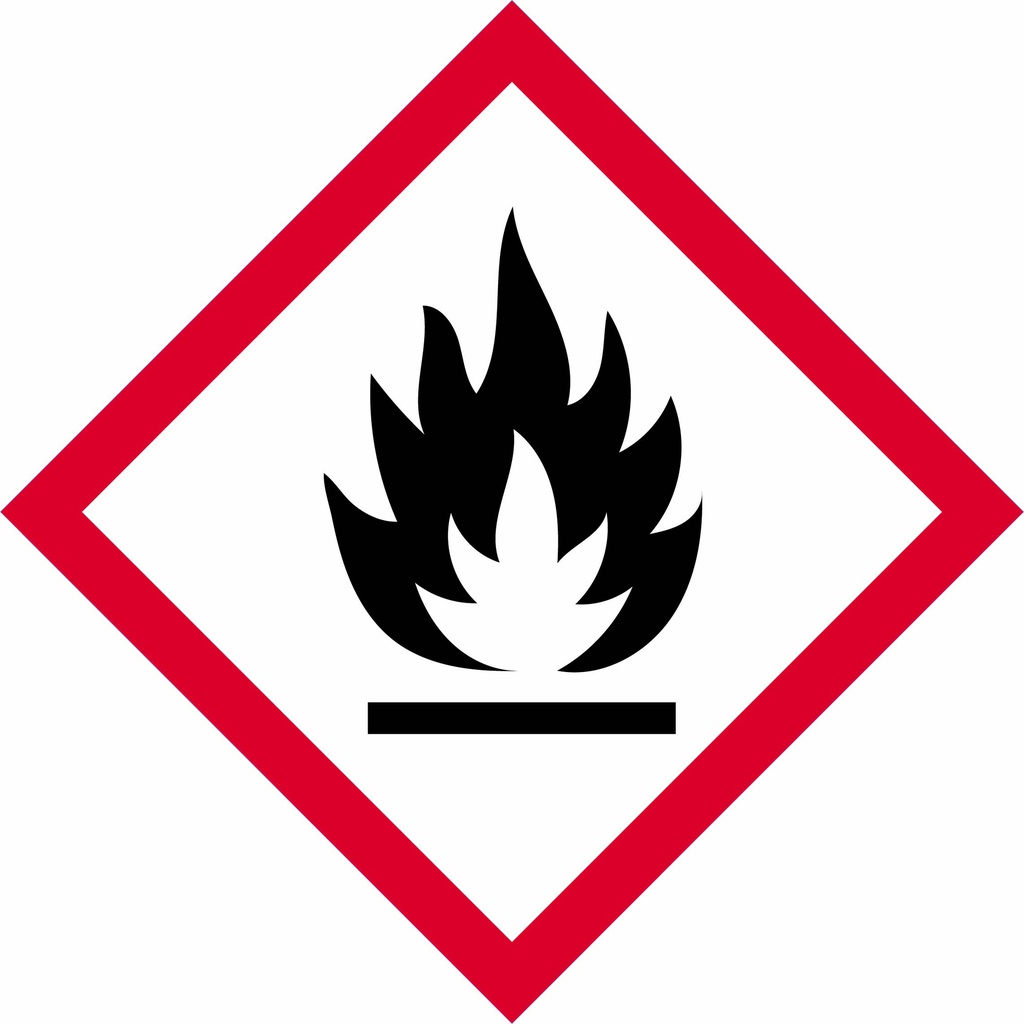 GHS Flame Placard Reflective 10 3/4&quot; x 10 3/4&quot;