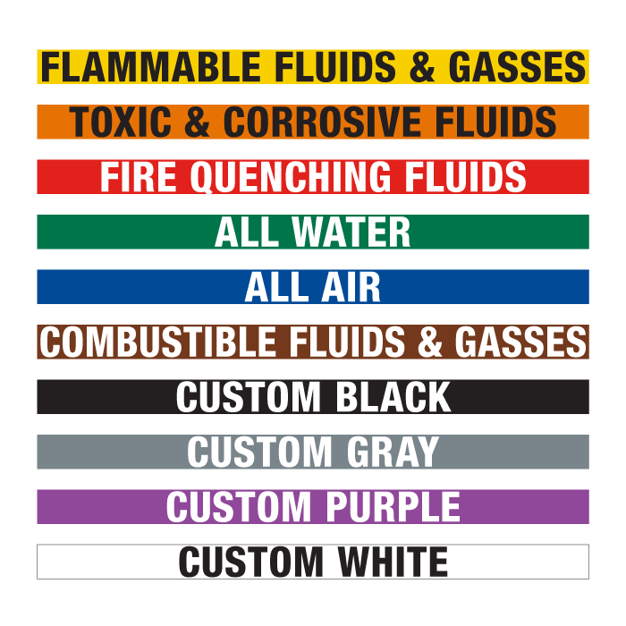 Pipe Marking Label 2" H
