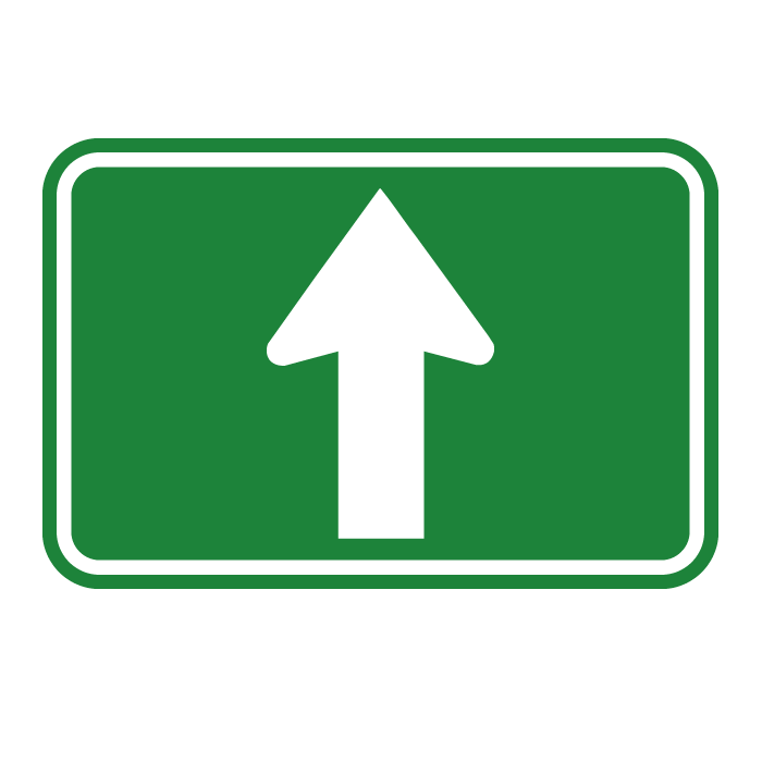M301, Directional Arrow Ahead, 45x30cm