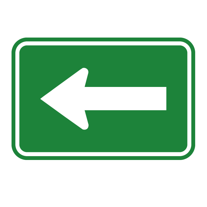 M301, Directional Arrow Left, 45x30cm