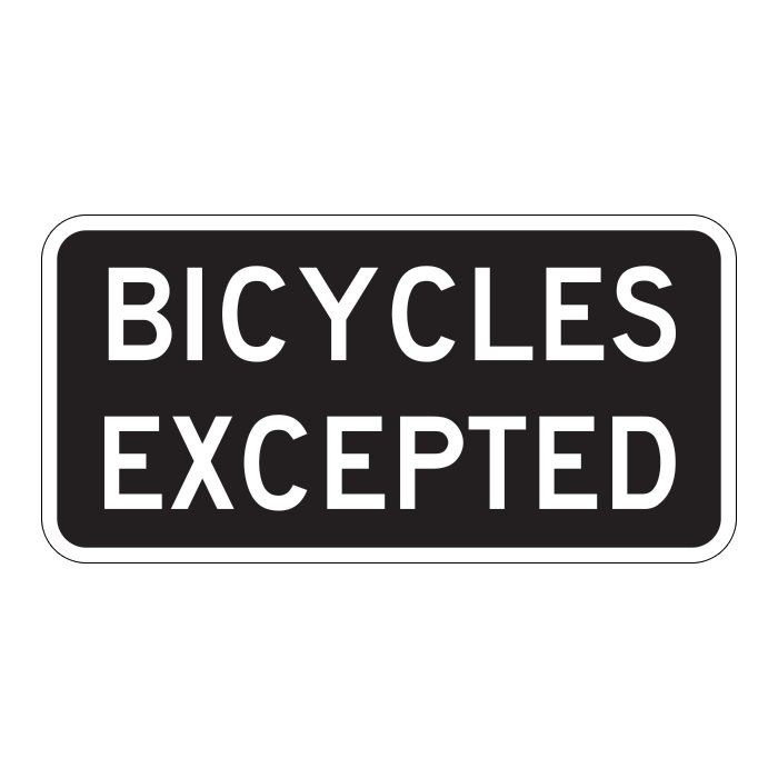RB17T, Bicycles Excepted Tab, 60x30cm