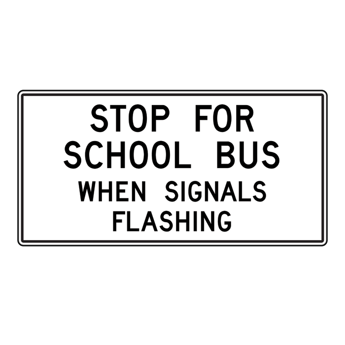 RB37, Stop For School Bus, 3/4" MDO, High Intensity Grade, 240x120cm