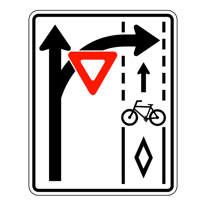 RA18, Yield To Bicycles, 60x75cm