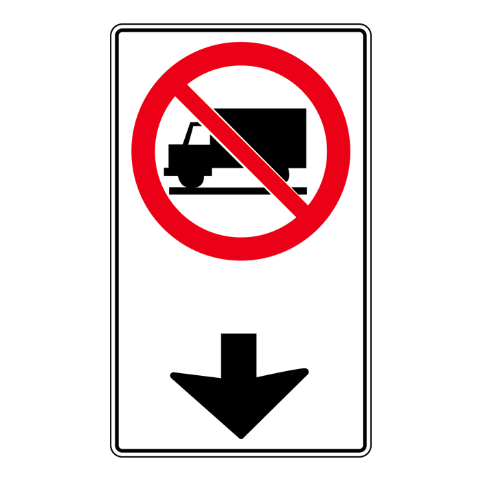RB39, Lane Use Restriction Trucks (Overhead), 90x150cm