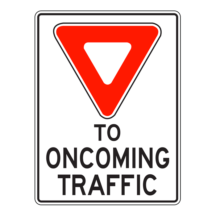 RB91, Yield To Oncoming Traffic, A-Frame Insert, 90x120
