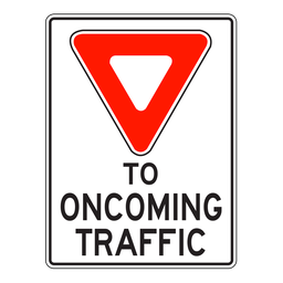[4433] RB91, Yield To Oncoming Traffic, A-Frame Insert, 90x120