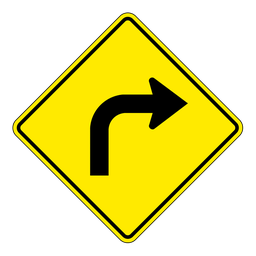 WA2R, Right Sharp Curve, 60x60cm