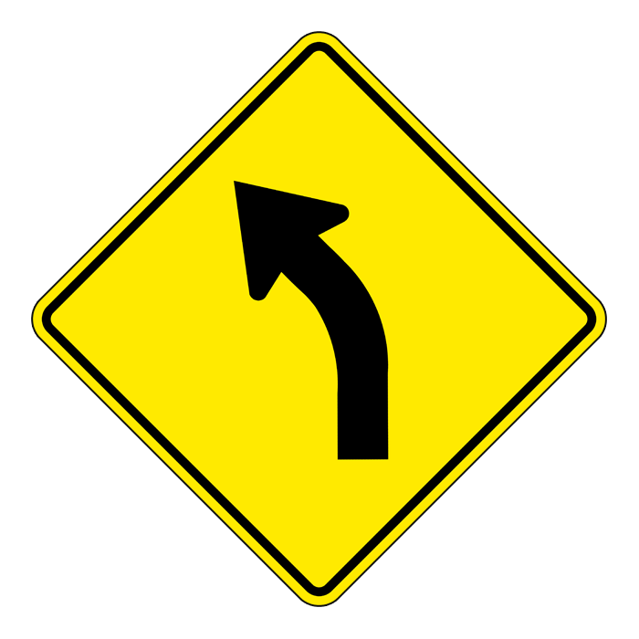 WA3L, Left Curve, 60x60cm | Cedar Signs Inc.
