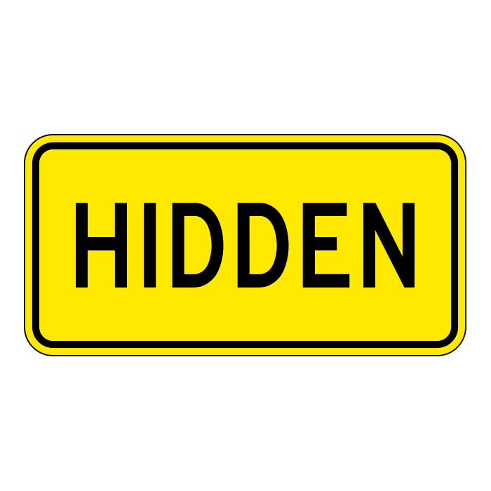 WA18T, OVERSIZED Hidden Tab, 90x45cm | Cedar Signs Inc.