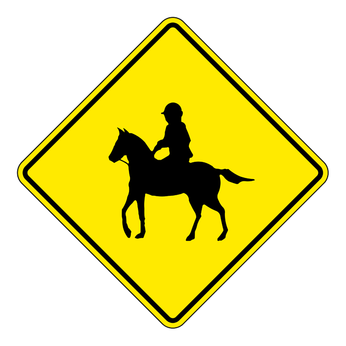 WC22, Horse With Rider, 60x60cm | Cedar Signs Inc.