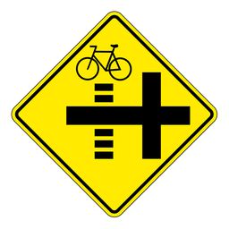 WC37L, Left Bicycle Trail Crossing, 60x60cm