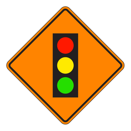 TC23, Traffic Signals Ahead, 60x60cm, High Intensity Grade