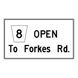 [0039953] TC61, New Roadway Open, 210x120cm, High Intensity Grade, 1/2" MDO