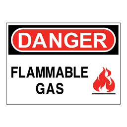 DS10 OSHA Danger Flammable Gas