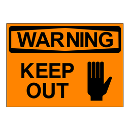 WS14 OSHA Warning Keep Out