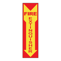 FS9B Fire Extinguisher Arrow Reflective 5"x18"