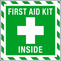 [0030197] First Aid Kit Inside, 4"x4" Decal (12/Pack)