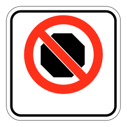 RB55, OVERSIZED No Stopping, 60x60cm (formerly RB155)