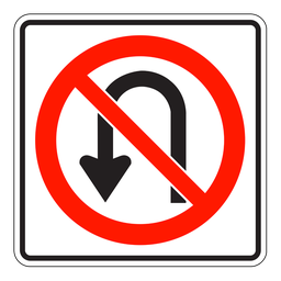 RB16, No U-Turns, 60x60cm