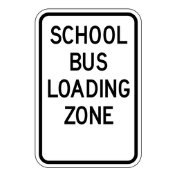 RB89, OVERSIZED School Bus Loading Zone, 45x60cm (formerly RB189)
