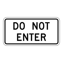 RB19T, Do Not Enter Tab, 60x30cm