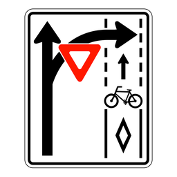RA18, Yield To Bicycles, 60x75cm