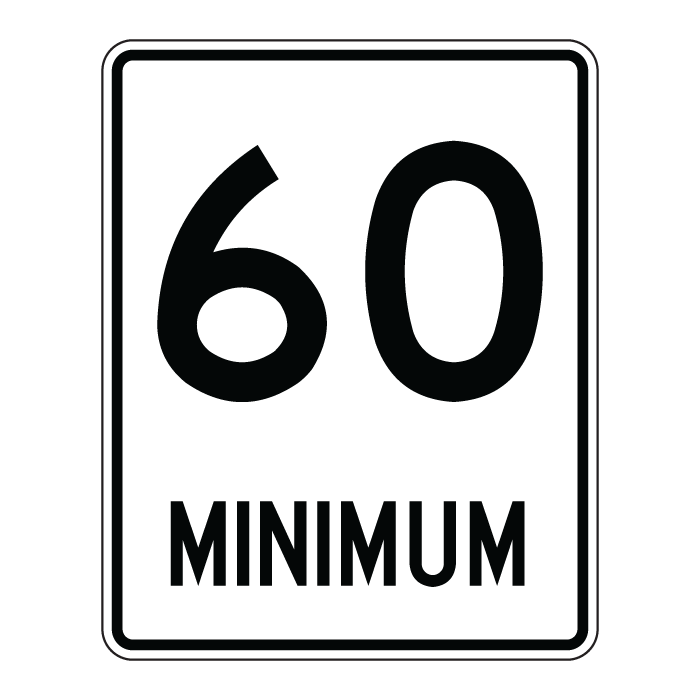 RB4, Minimum Speed, 60x75cm | Cedar Signs Inc.