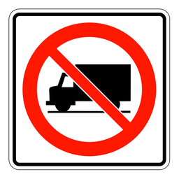 RB62, No Heavy Trucks, 60x60cm