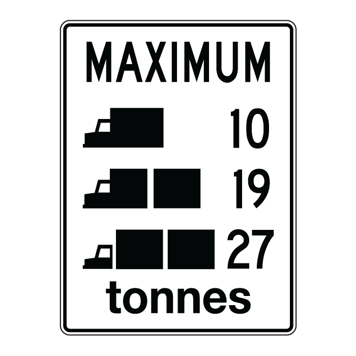 RB63A, Maximum Weight, 90x120cm | Cedar Signs Inc.