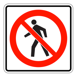 RC12, No Pedestrians, 60x60cm