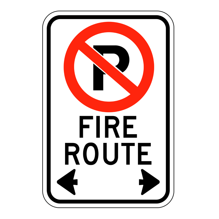 SFR16, Fire Route, 30x45cm | Cedar Signs Inc.