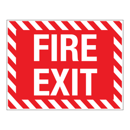 [0038712] FS14 Fire Exit, 10" x 7", Engineer Grade