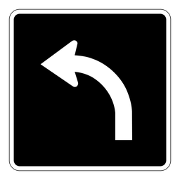 RB41, OVERSIZED Left Turn Only, 90x90cm