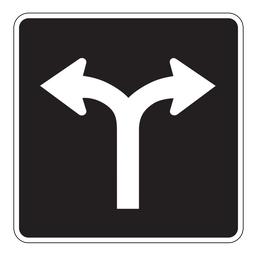 RB45, OVERSIZED Left Or Right Turn Only, 90x90cm