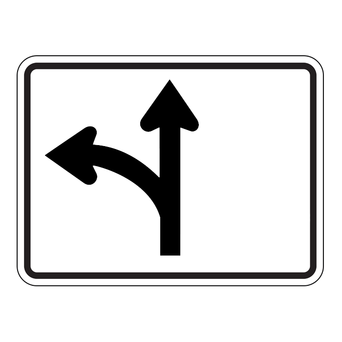 RB61tTL, OVERSIZED Left Straight Arrow Tab, 90x60cm | Cedar Signs Inc.