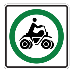 RB114, Off-Road Vehicles Permitted, 60x60cm