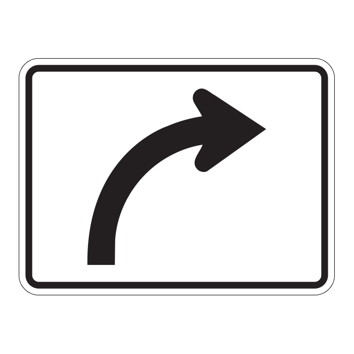 RB61TR, Right Arrow Tab, 60x45cm | Cedar Signs Inc.